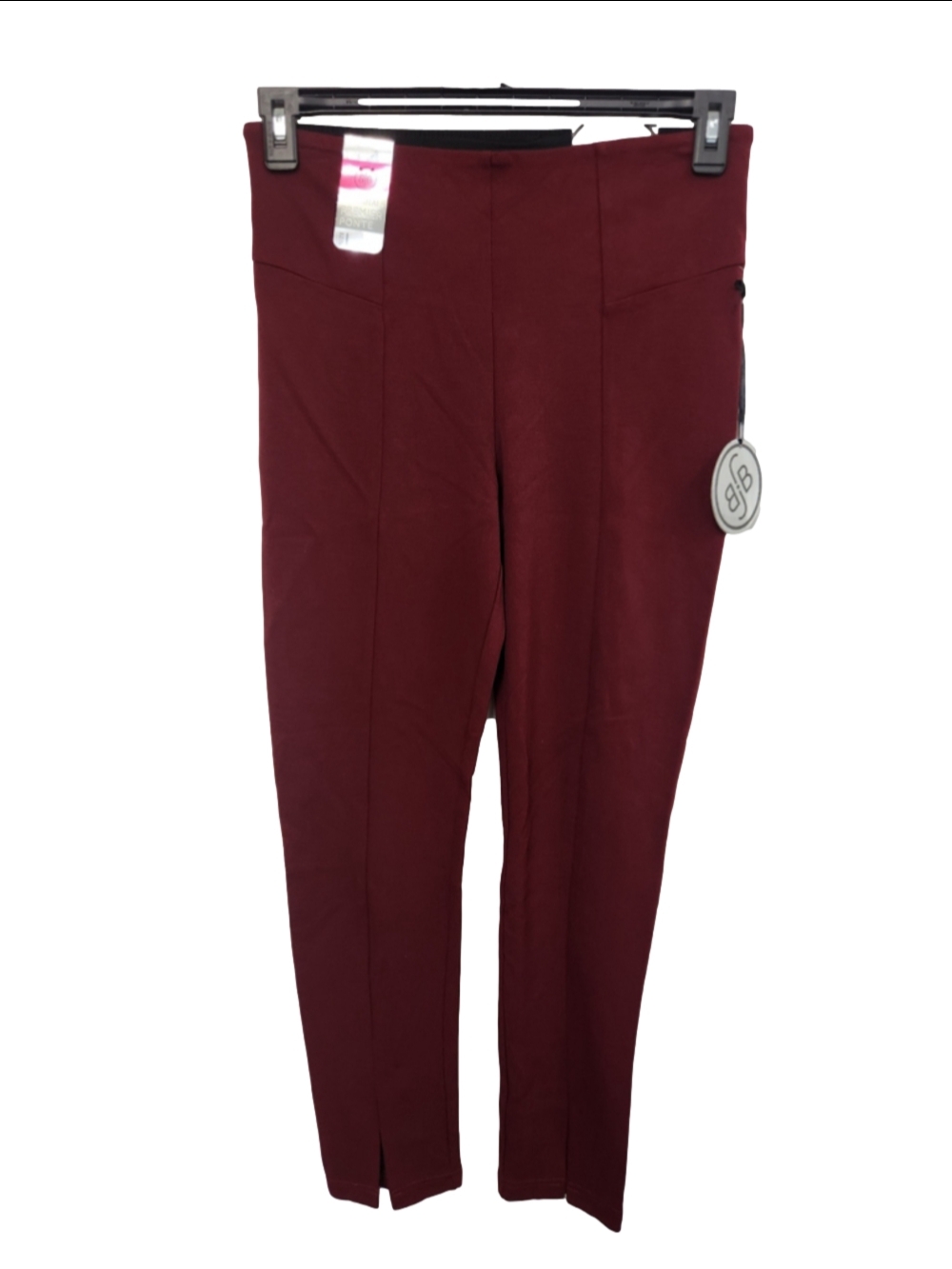 BoomBoom Premier Ponte Pants Size L Burgundy